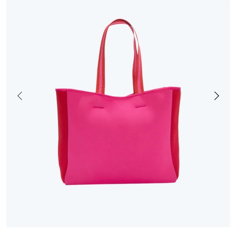 ❤️ NWT NEOPRENE SUMMERSALT BEACH TOTE. PINK AND RED. - Picture 5 of 8